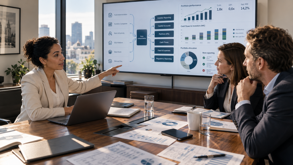 reporting investisseurs private equity Yumani Finance